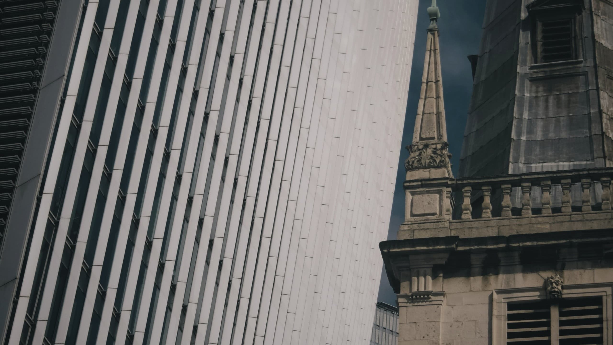 Modern and historic architecture meeting in a Canadian city centre